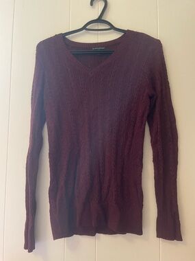 Banana Republic Women's V-Neck Sweater in Burgundy